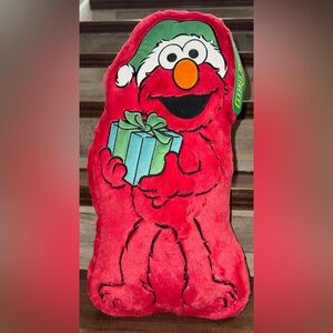 Super Cute 🥰 Santa🎅 Elmo Decorating Plush Pillow  by Sesame Street - New